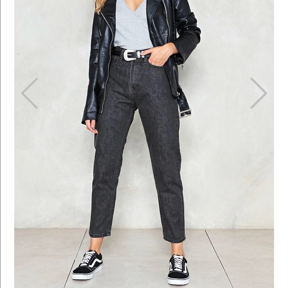 Nasty gal high waisted black mom jeans NEW